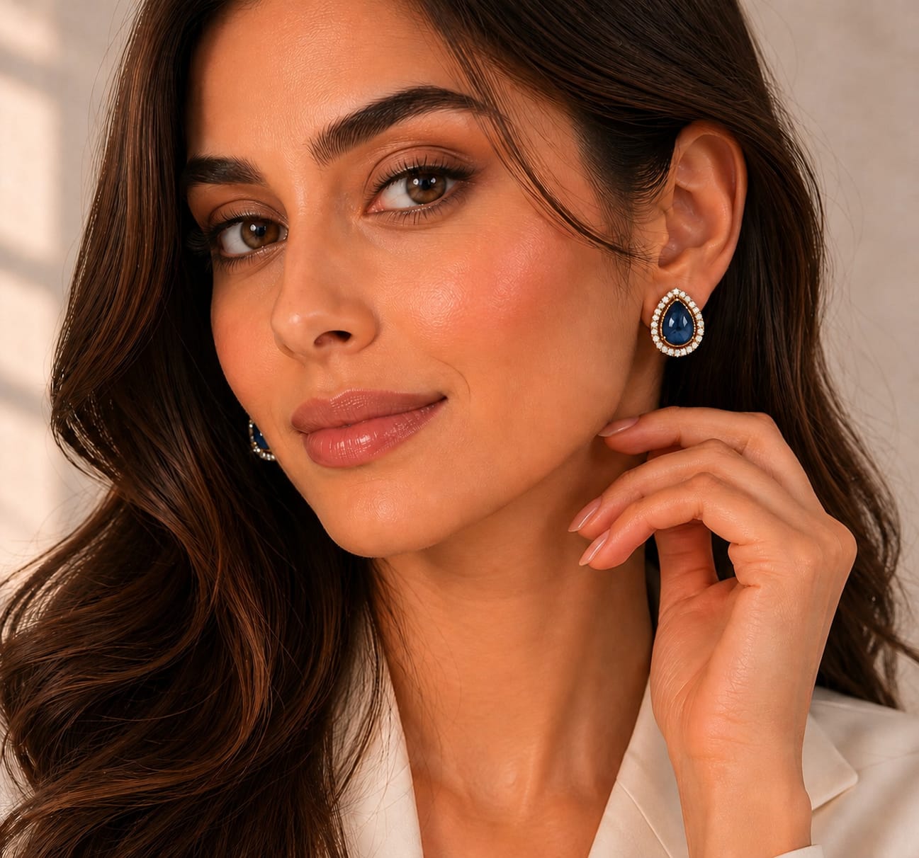 Itrani Grace Teardrop Crystal Studs