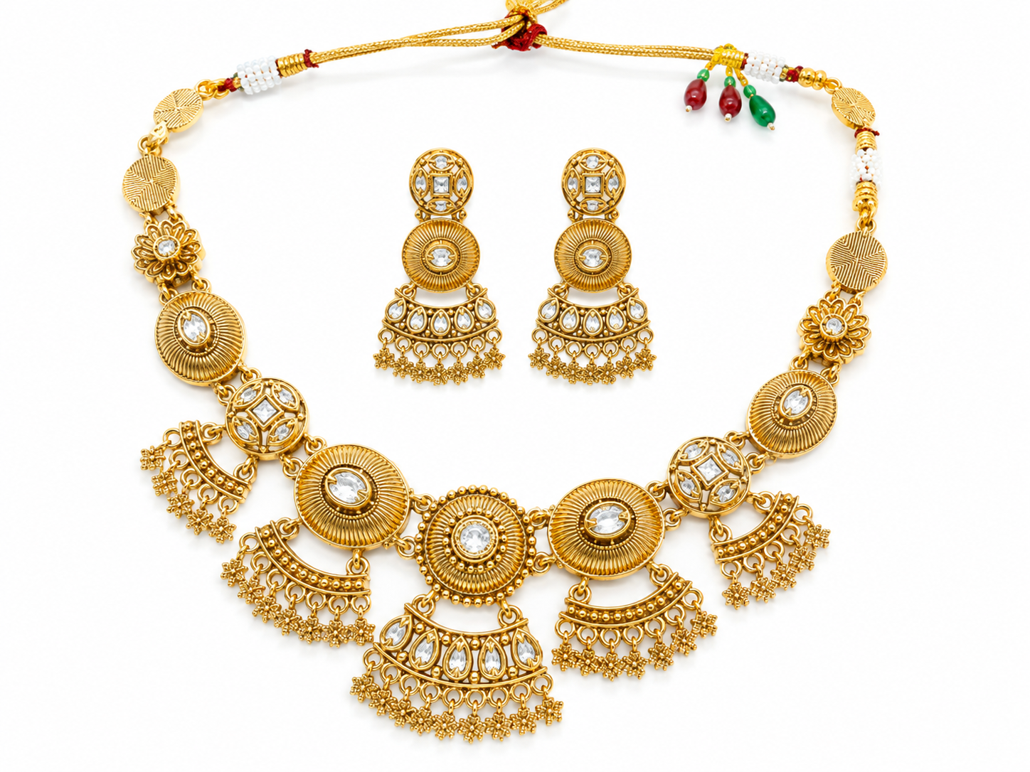 Itrani Heritage Premium Gold Plated Statement Necklace Set