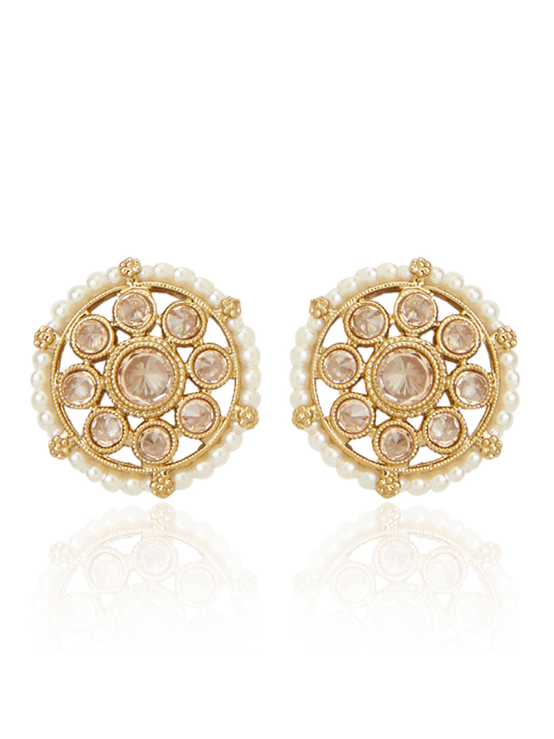 Itrani Pearl Choker Necklace with American Diamond Clearance