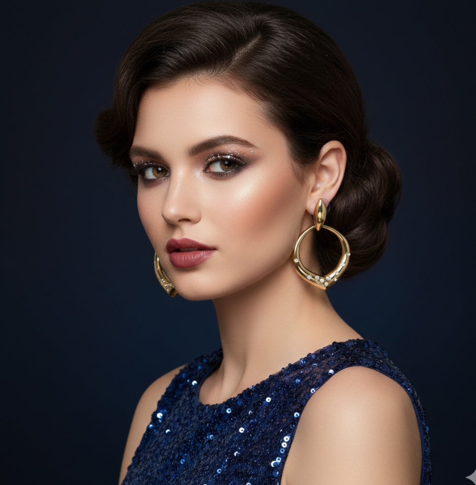 Itrani Radiant Gold-Finish Diamond Embellished Earrings