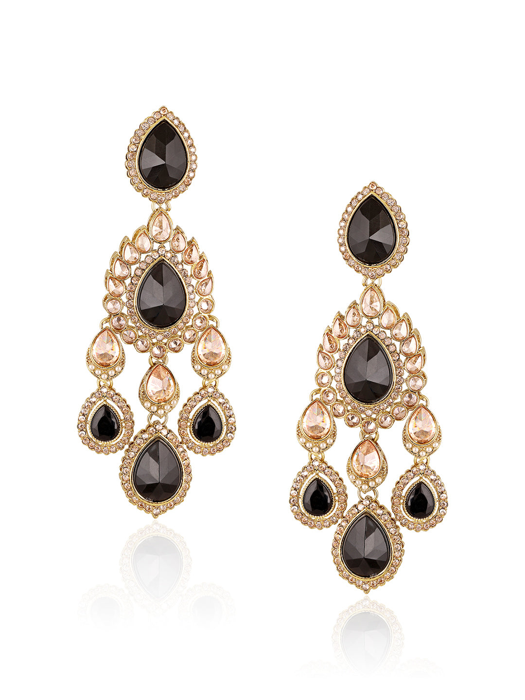 Itrani black beauty stone with reverse AD