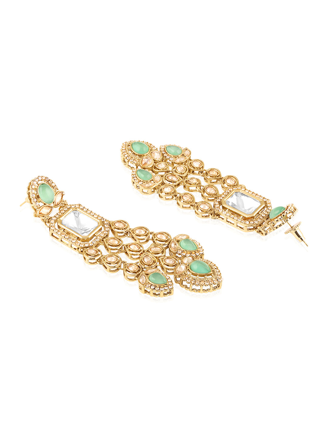 Itrani Royale Prism Olive green Dangler Earrings