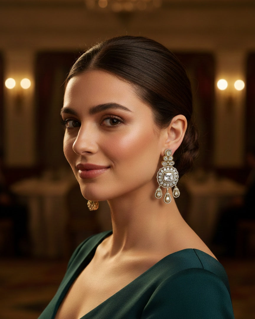 Itrani Crystal Diamond Style Royale Dangling Bridal Earrings