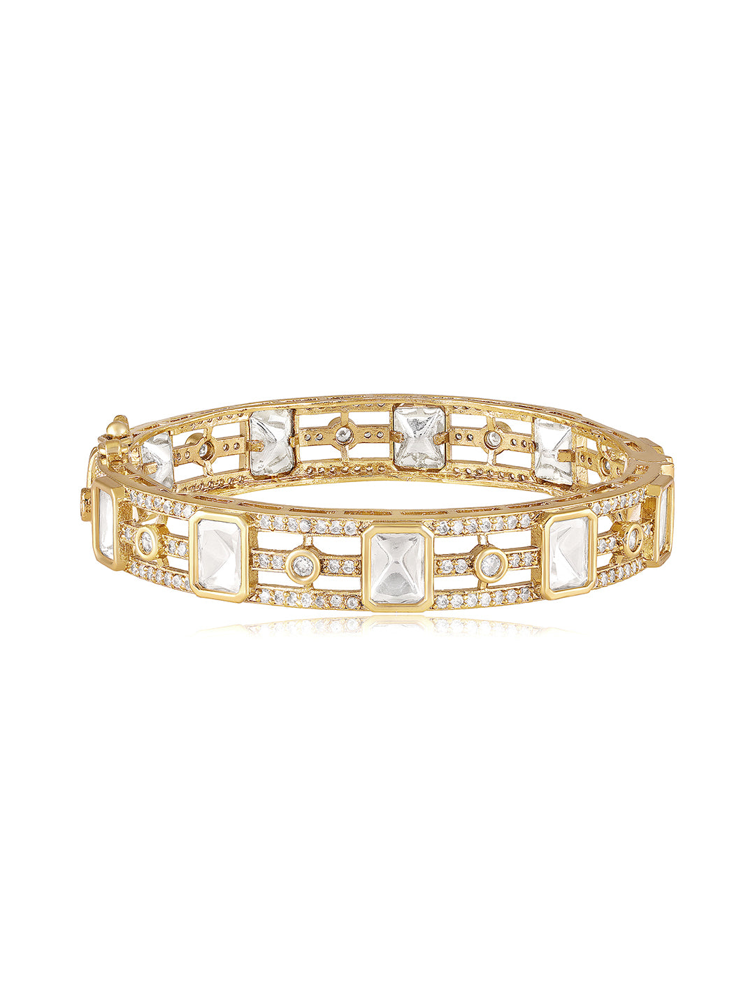 Itrani Gilded Blush Clear Polki Bracelets