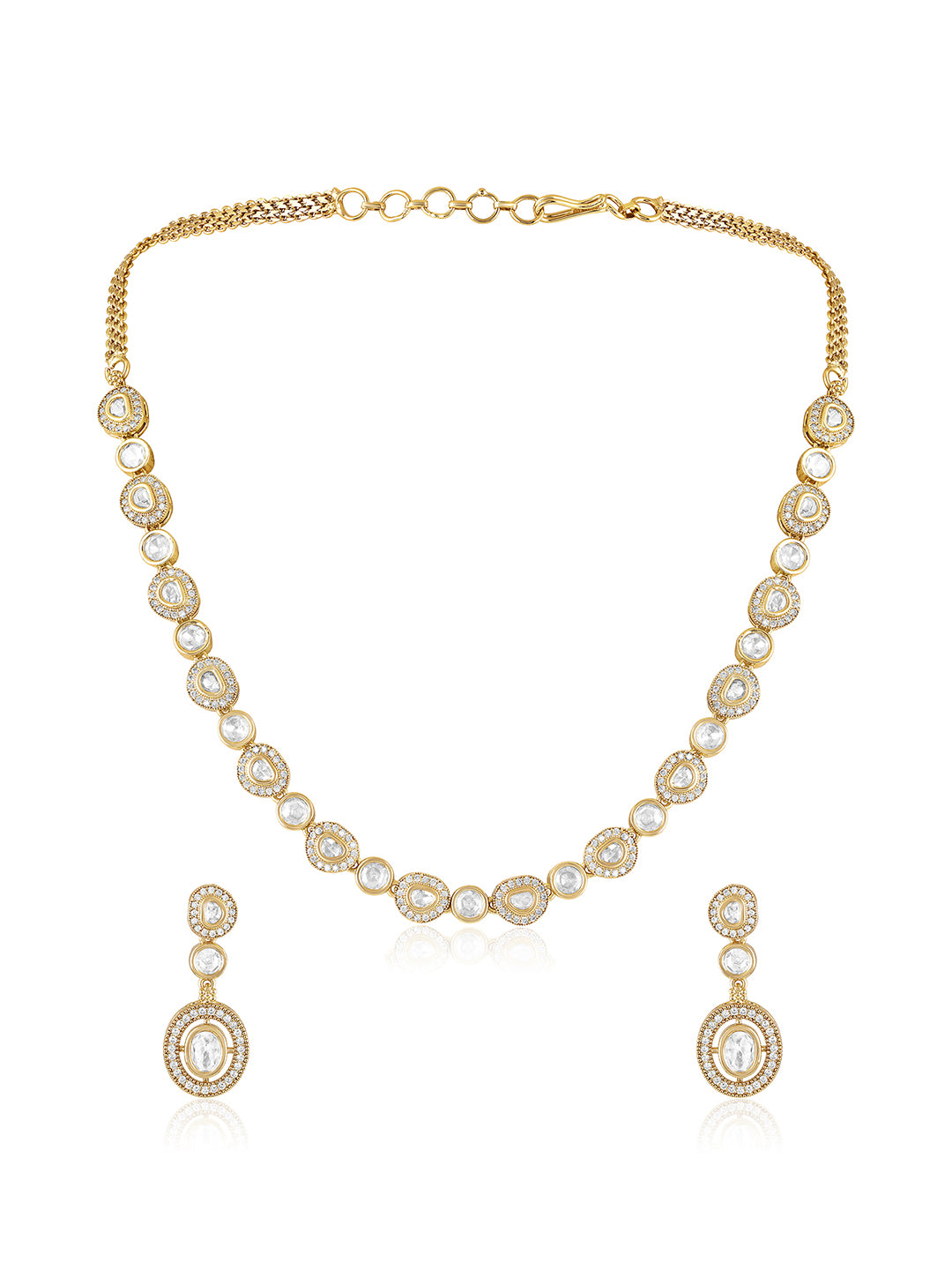 Itrani Gilded Grace  Pink Stone Necklace Set