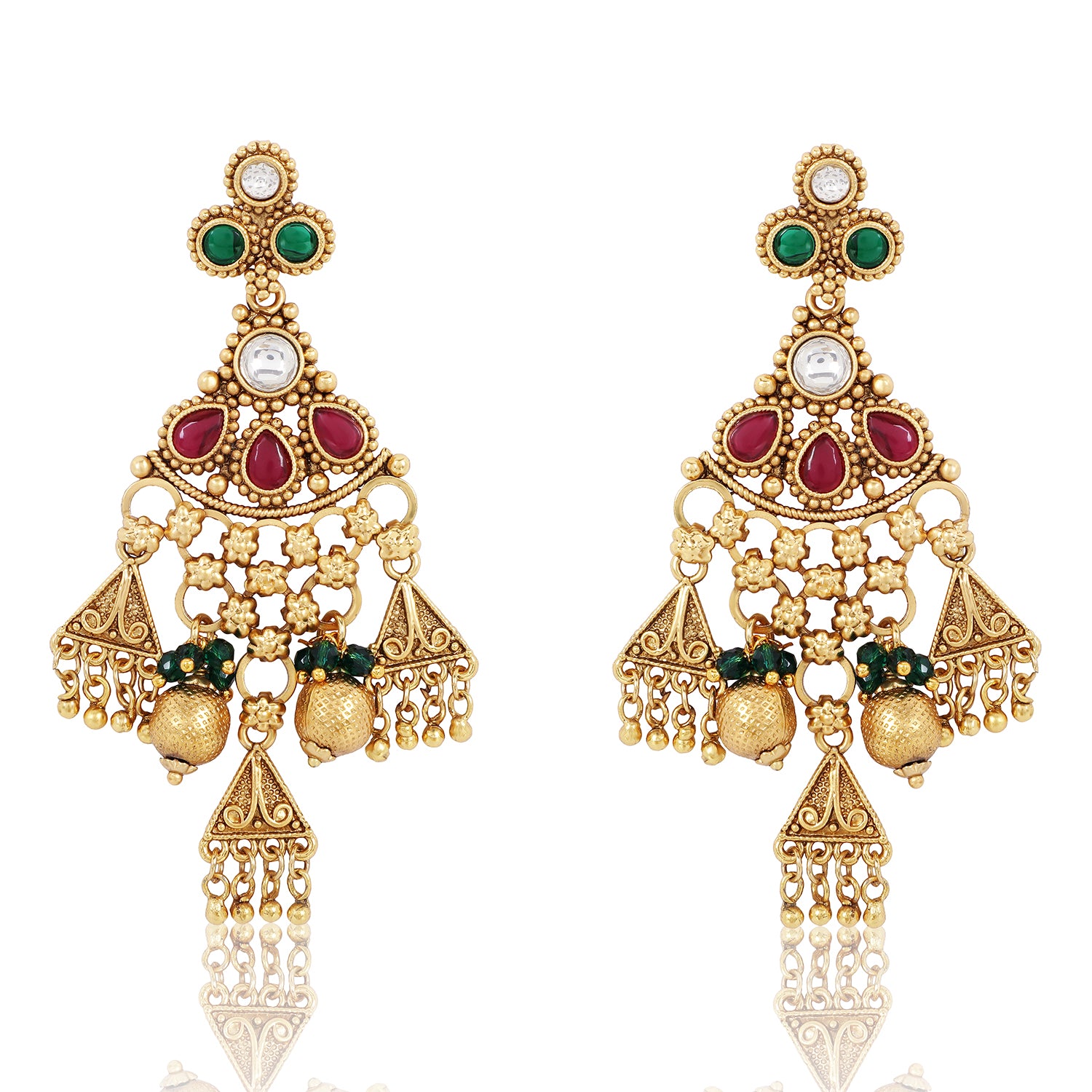 Itrani Rajwadi Net Design Gold Choker Set