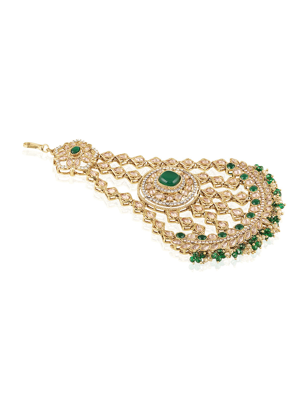 Itrani Emerald Stone Royale Jhoomar Passa