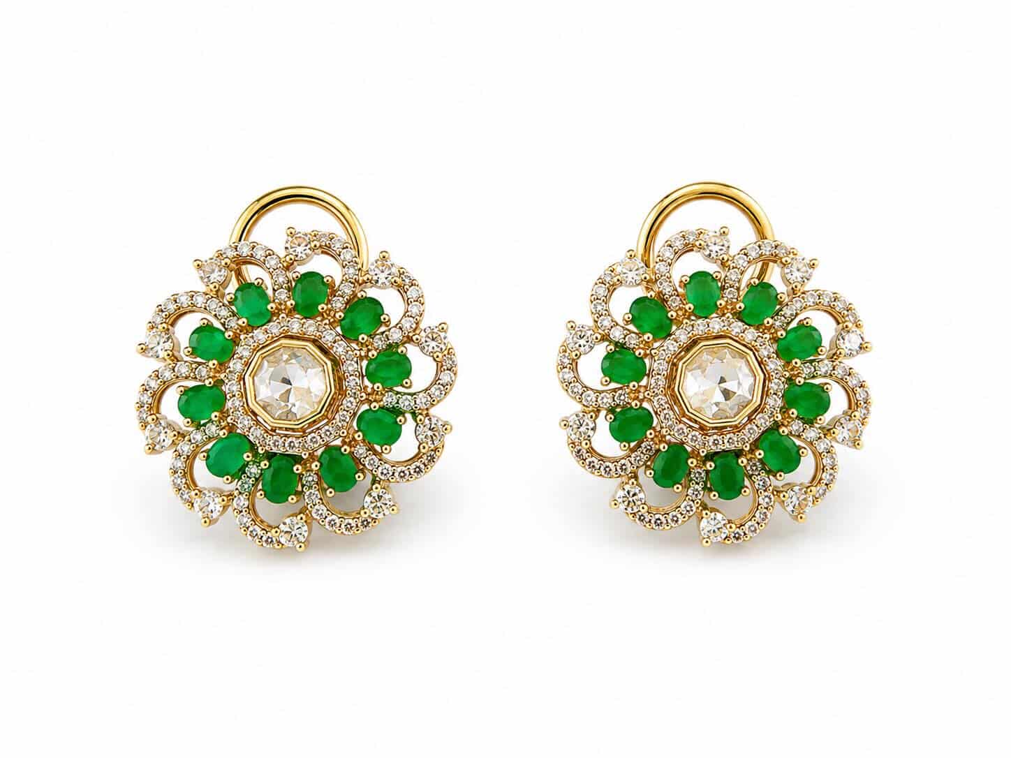Itrani Elegant Swirl Crystal Stud Earrings for Women