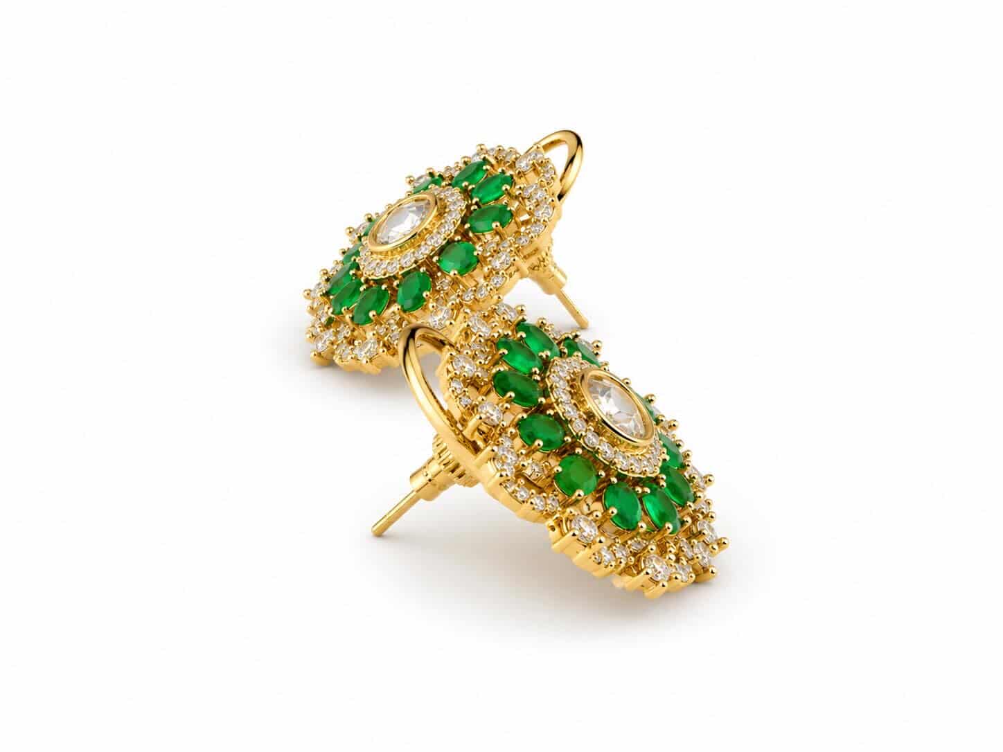 Itrani Elegant Swirl Crystal Stud Earrings for Women