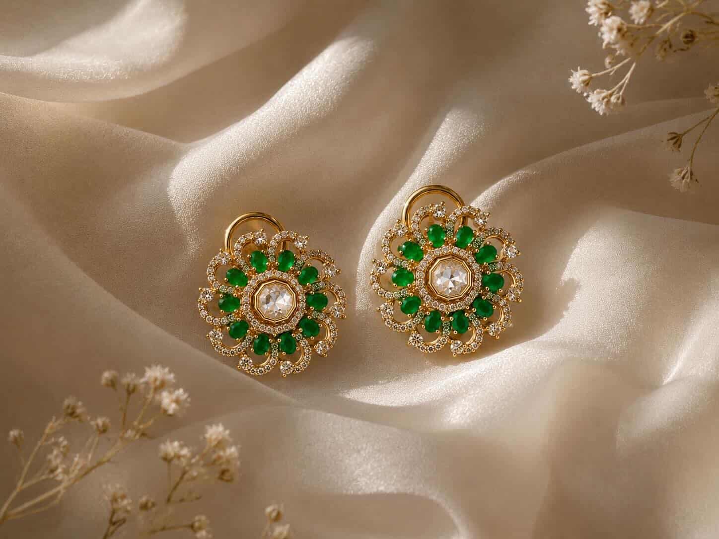 Itrani Elegant Swirl Crystal Stud Earrings for Women
