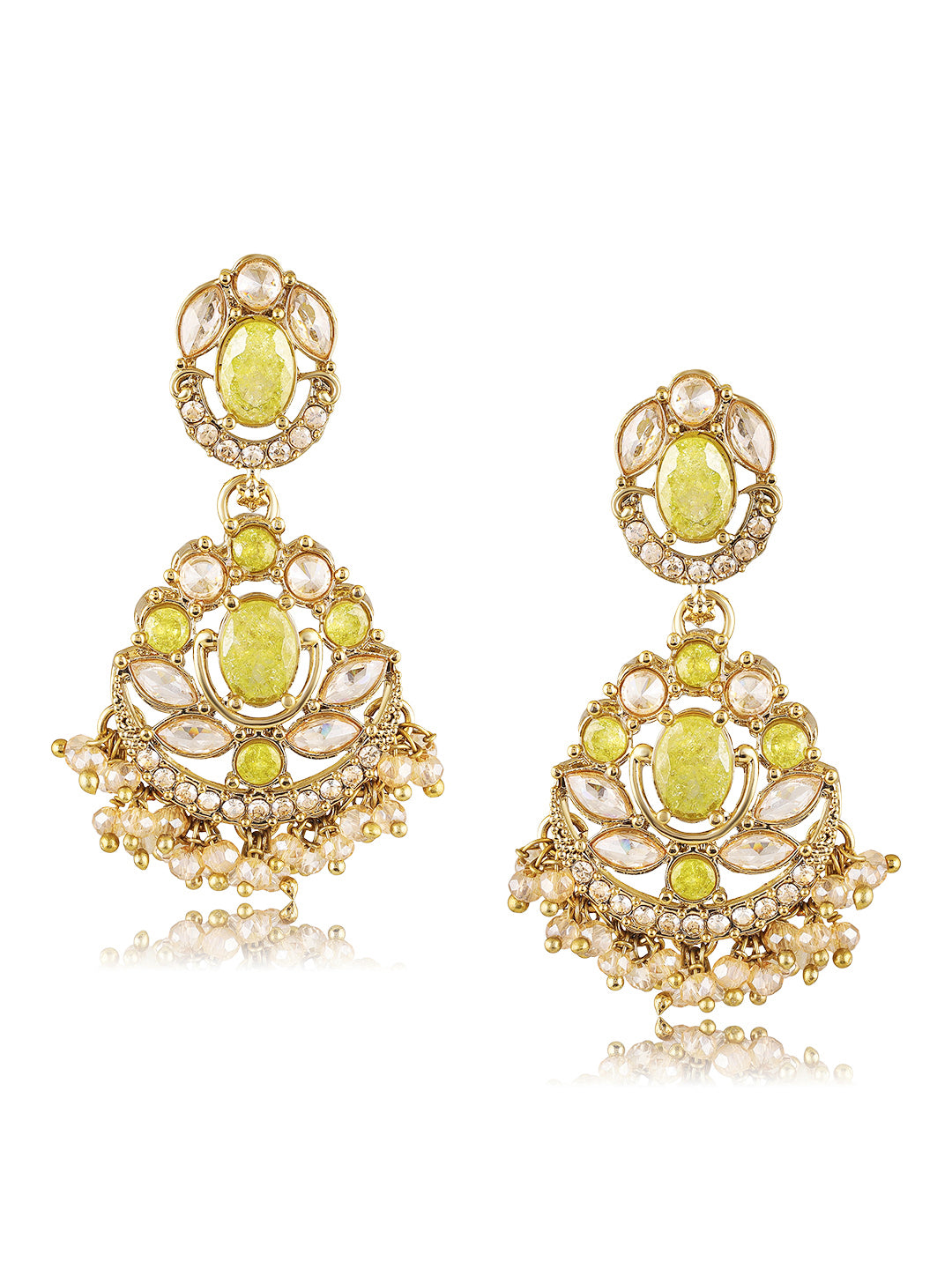 Itrani Mehendi Colour Stones Antique Necklace Set