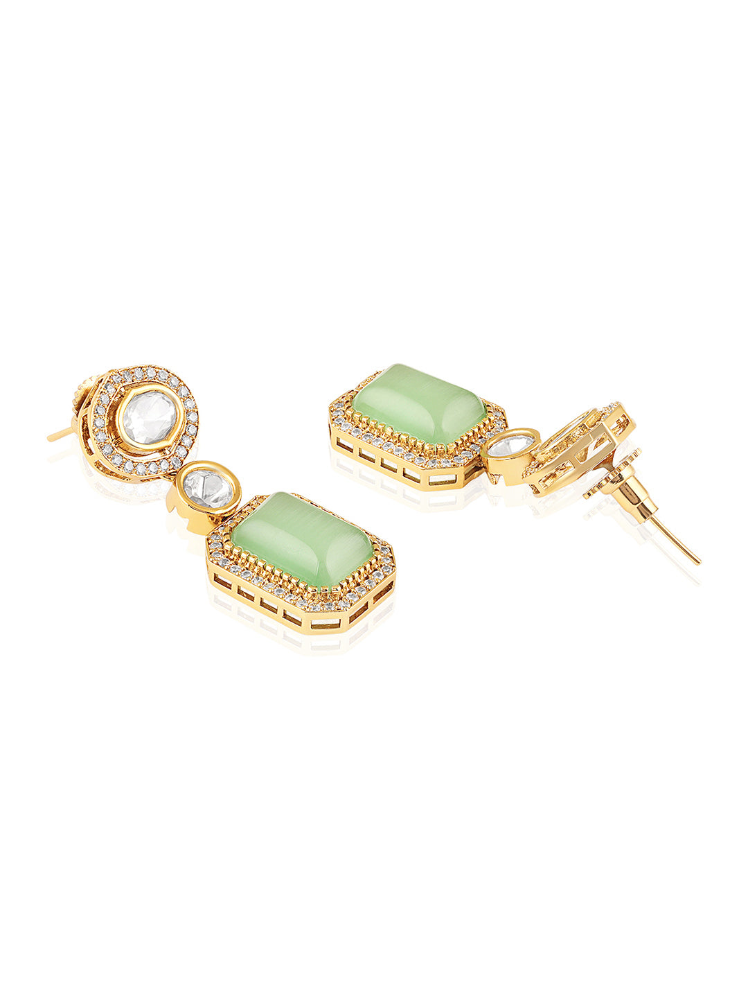 Itrani Pista green Luxe Geometric Necklace Set
