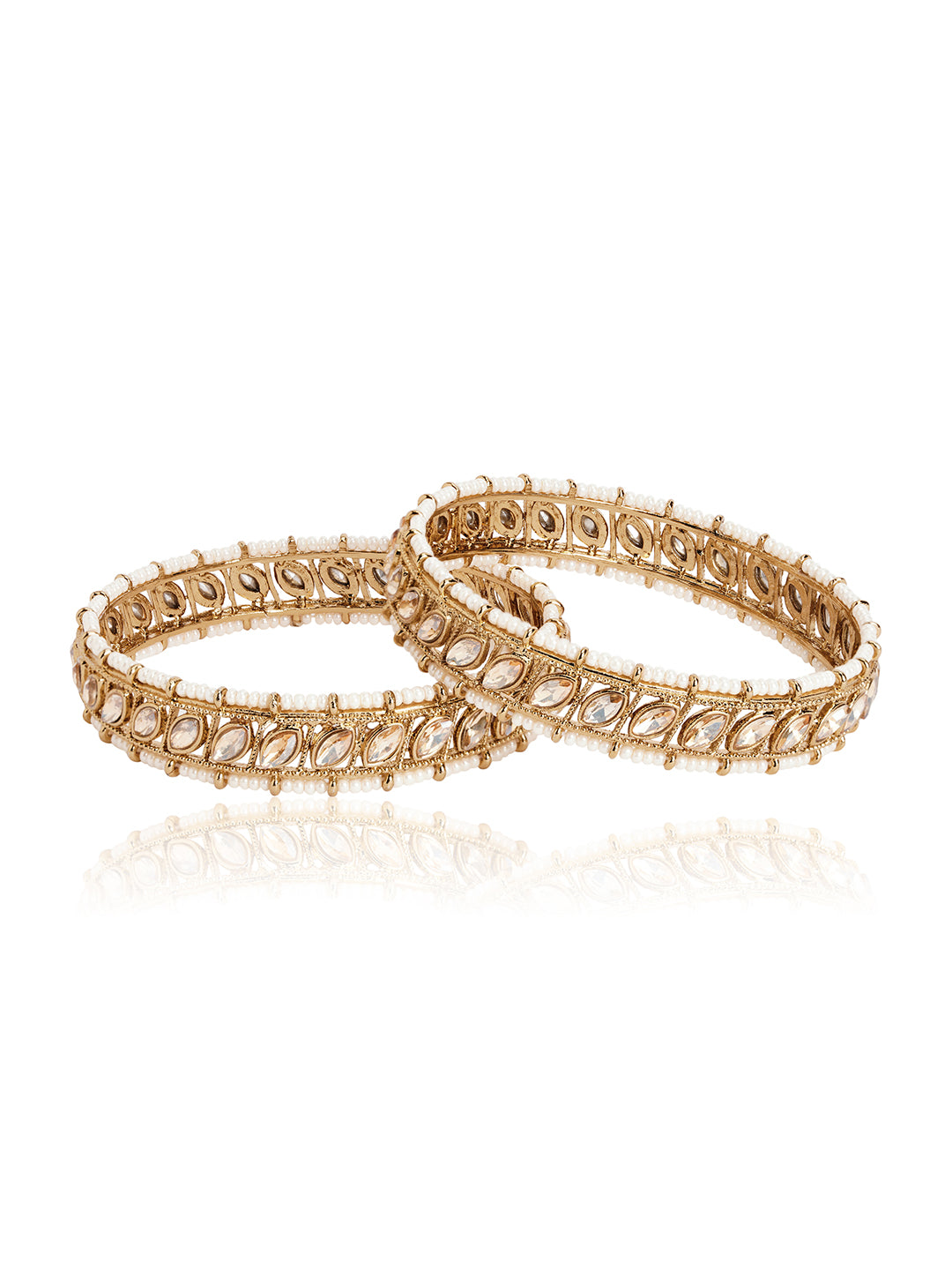 Itrani Elegant Golden Shadow Stone Bangles