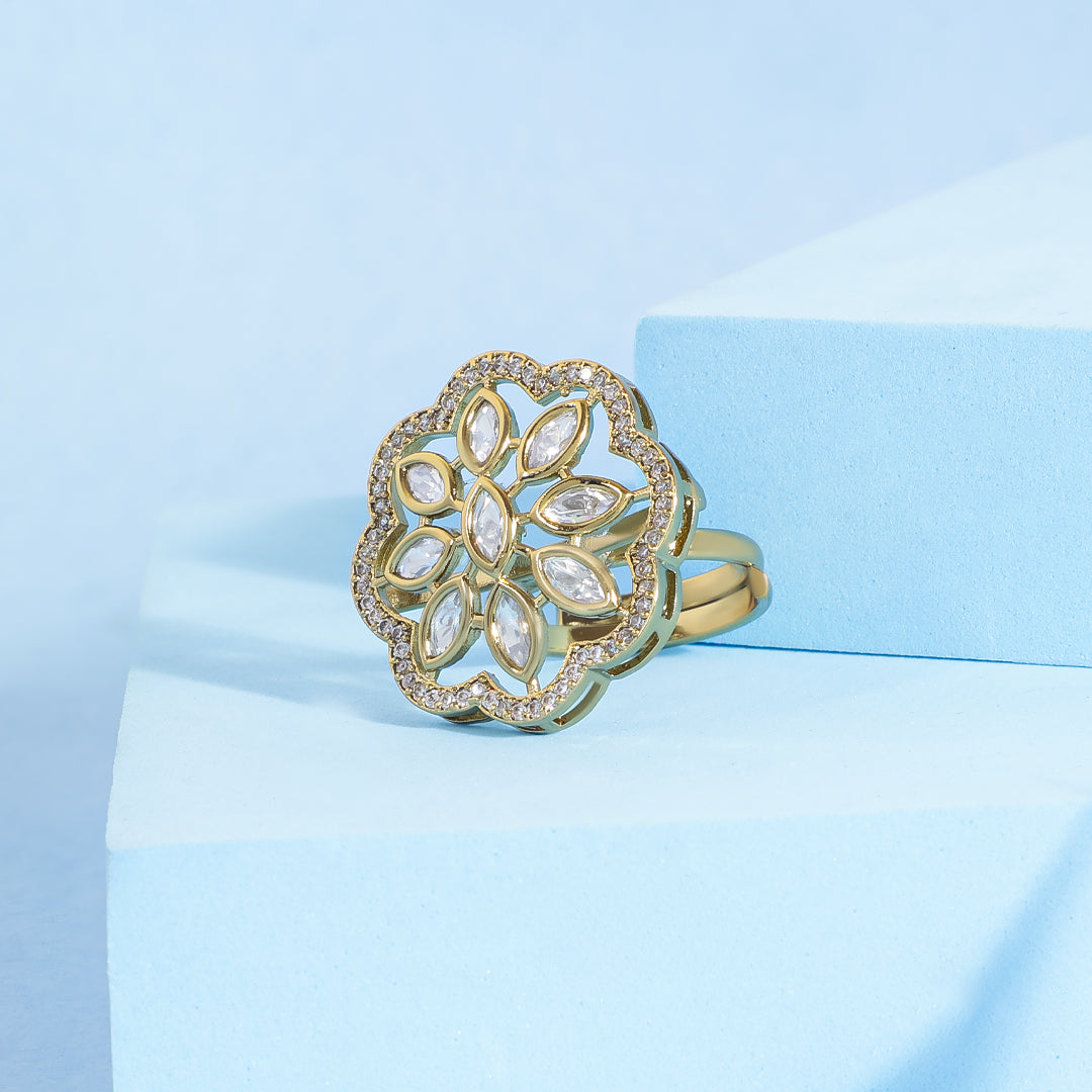 Itrani Polki Petal Bloom Statement Ring