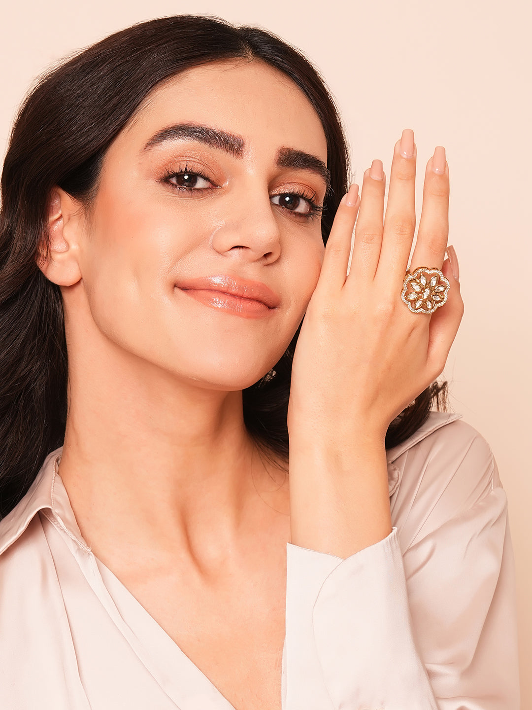 Itrani Polki Petal Bloom Statement Ring