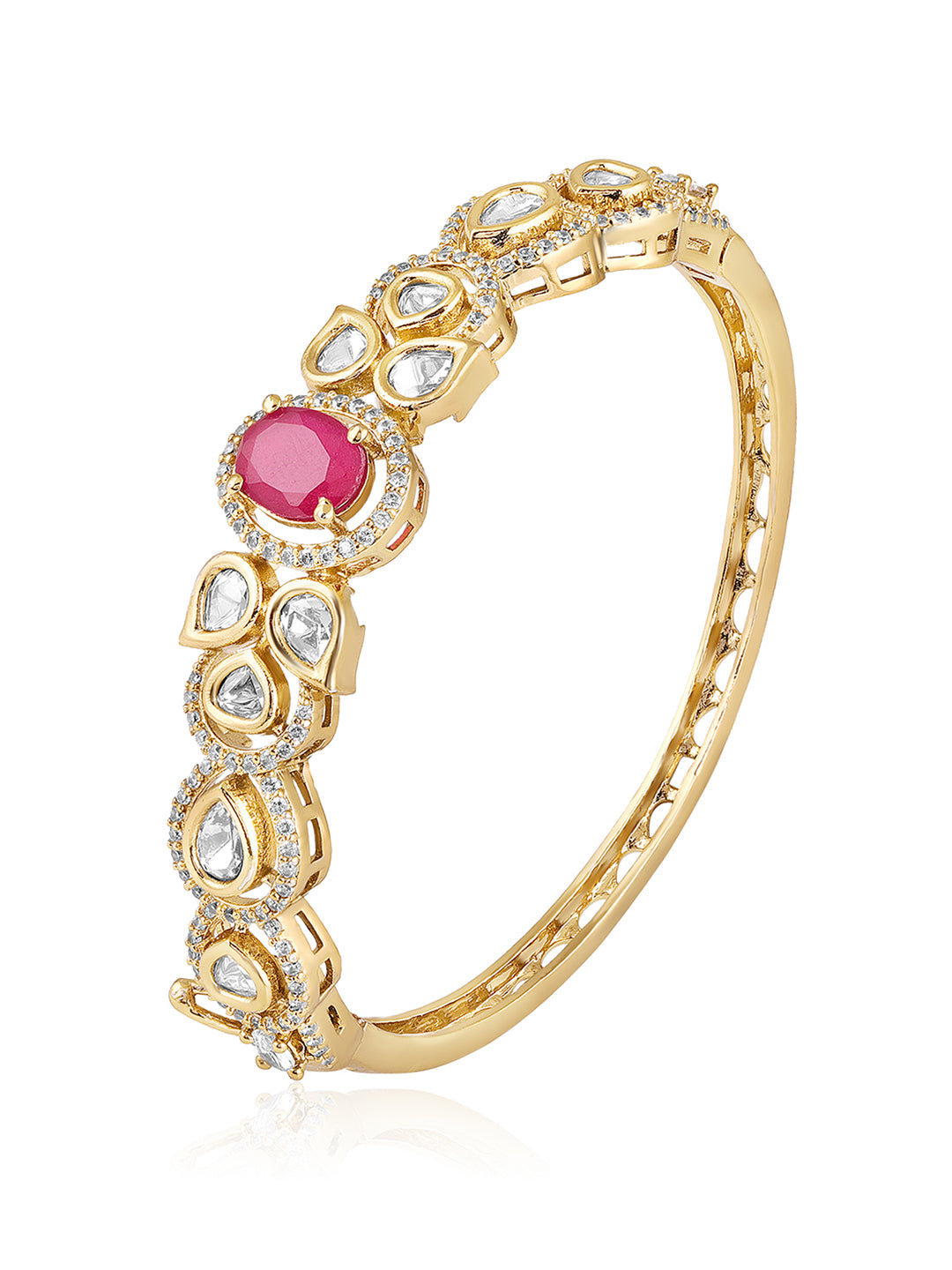 Itrani Royal Radiance Ruby Centre Stone Brass Bracelet