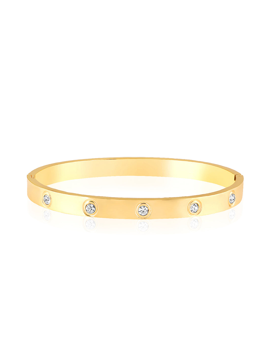 Itrani Elegant Gold-Plated Stone Studded Cartier style Bracelet – Everyday & Party Wear