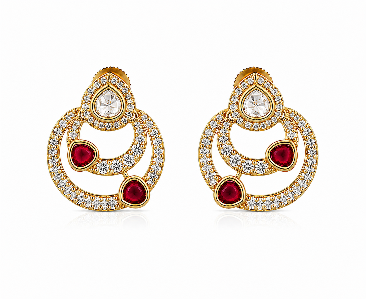 Itrani Luxe Orbit Anti-Tarnish Brass Earrings