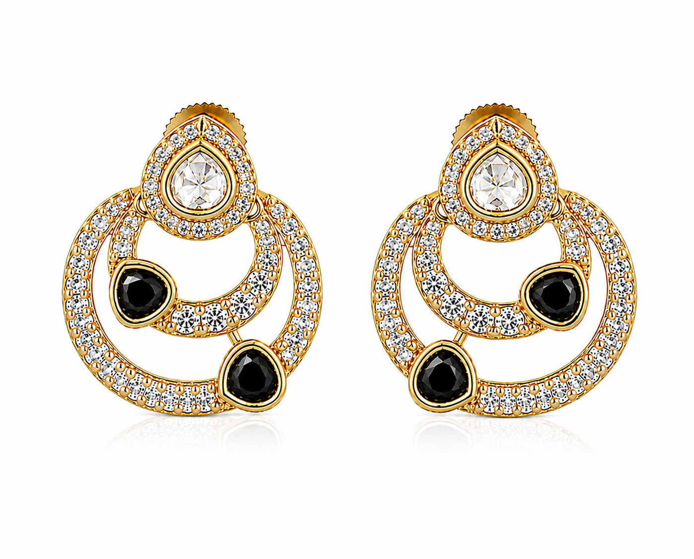 Itrani Luxe Orbit Anti-Tarnish Brass Earrings