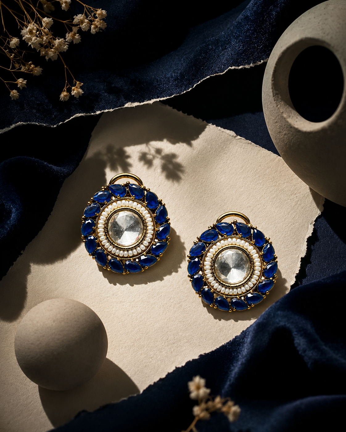 Itrani Gulnar Statment Earring-Anti Tarnish Cocktail Earring