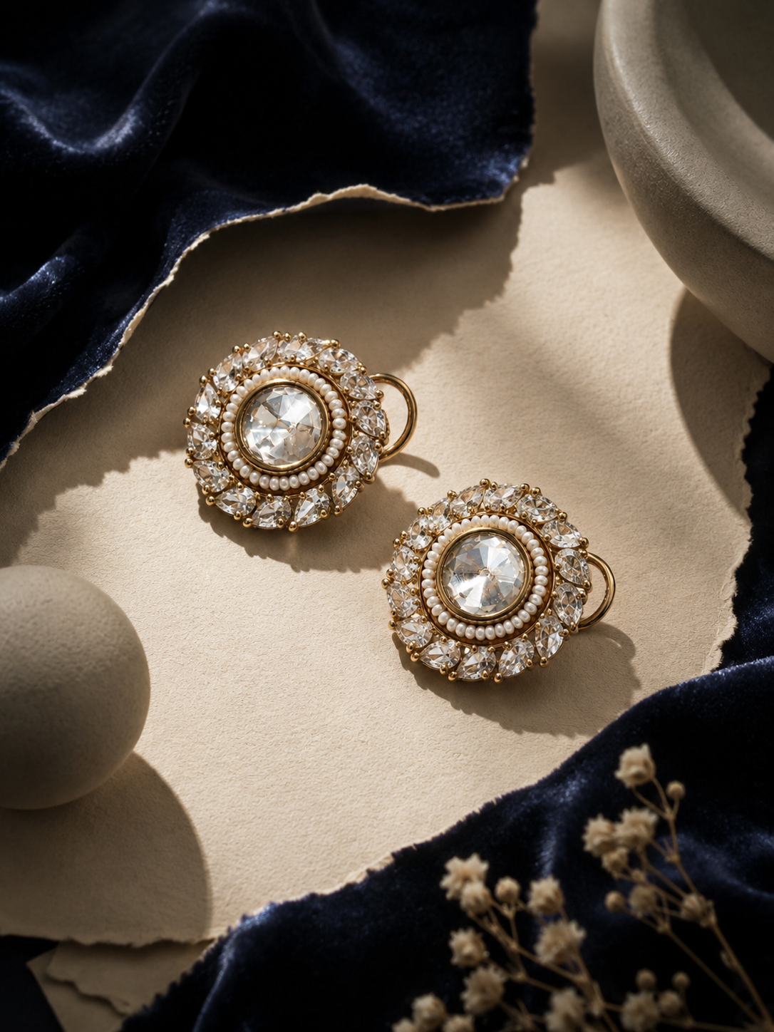 Itrani Gulnar Statment Earring-Anti Tarnish Cocktail Earring