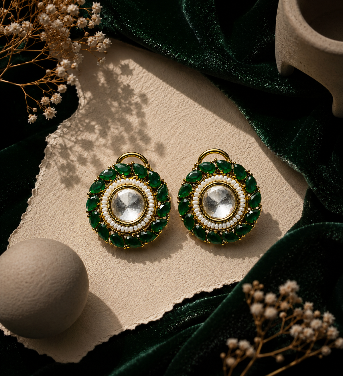 Itrani Gulnar Statment Earring-Anti Tarnish Cocktail Earring