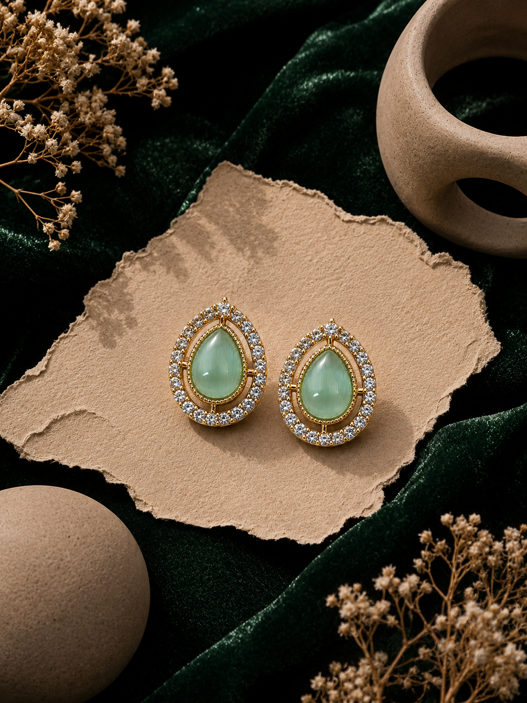 Itrani Grace Teardrop Crystal Studs
