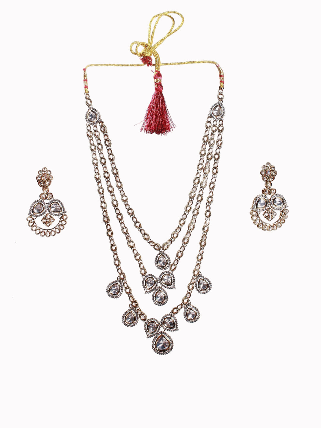Regal Polki Layered Necklace Set