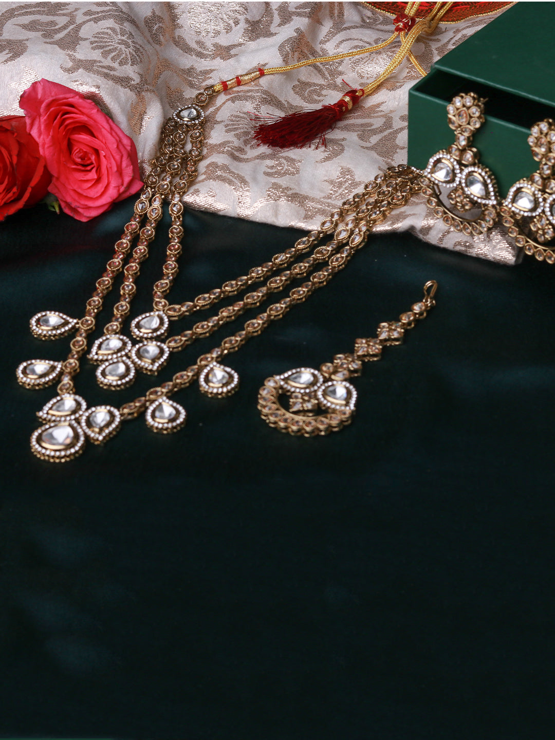 Regal Polki Layered Necklace Set