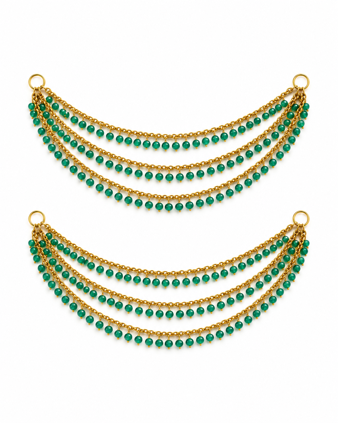 Itrani Leher Three-Layer Ear Chain
