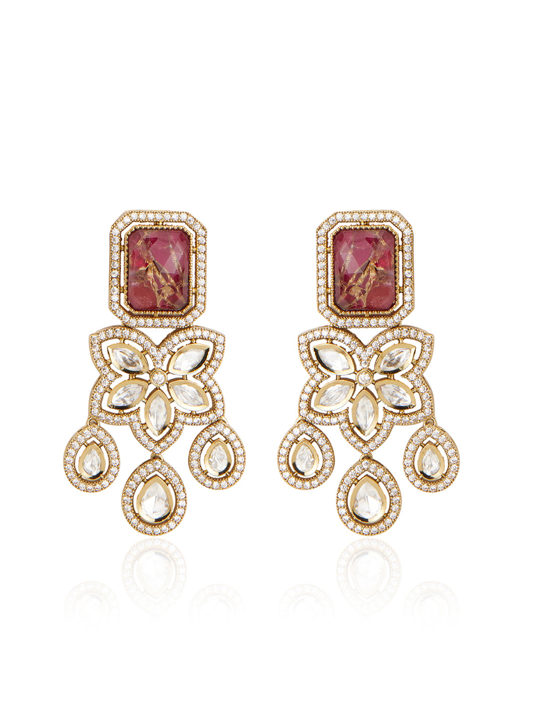 Itrani Star Necklace Set with Ruby Accent