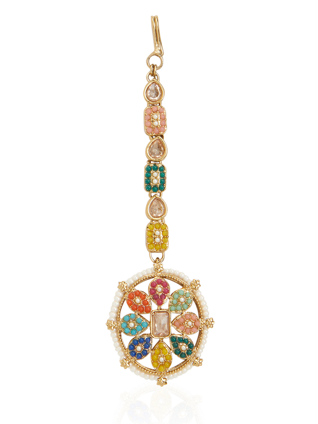 Itrani Amritsari Jadau Multicolor Polki Necklace Set