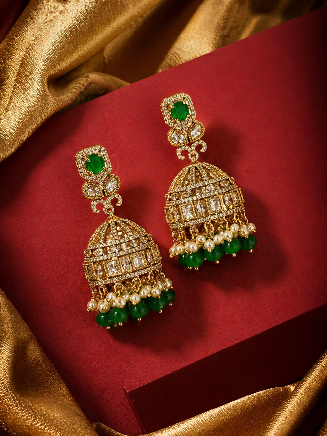 Itrani Pastel Blush Noor Dome Jhumka Earrings