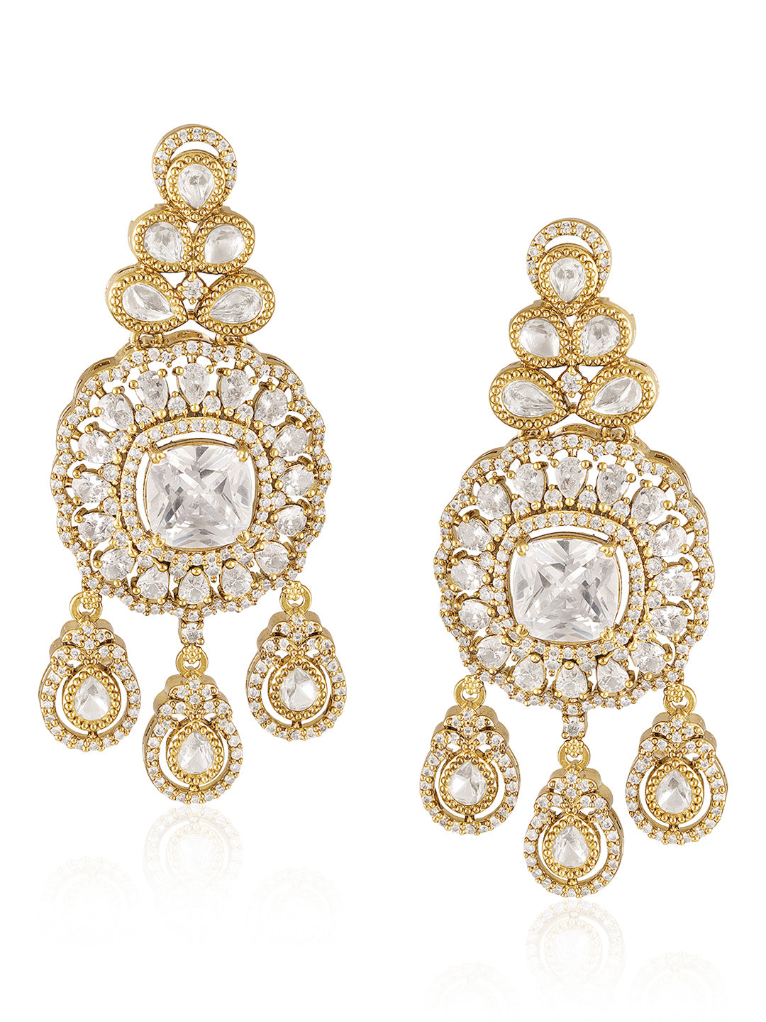 Itrani Crystal Diamond Style Royale Dangling Bridal Earrings
