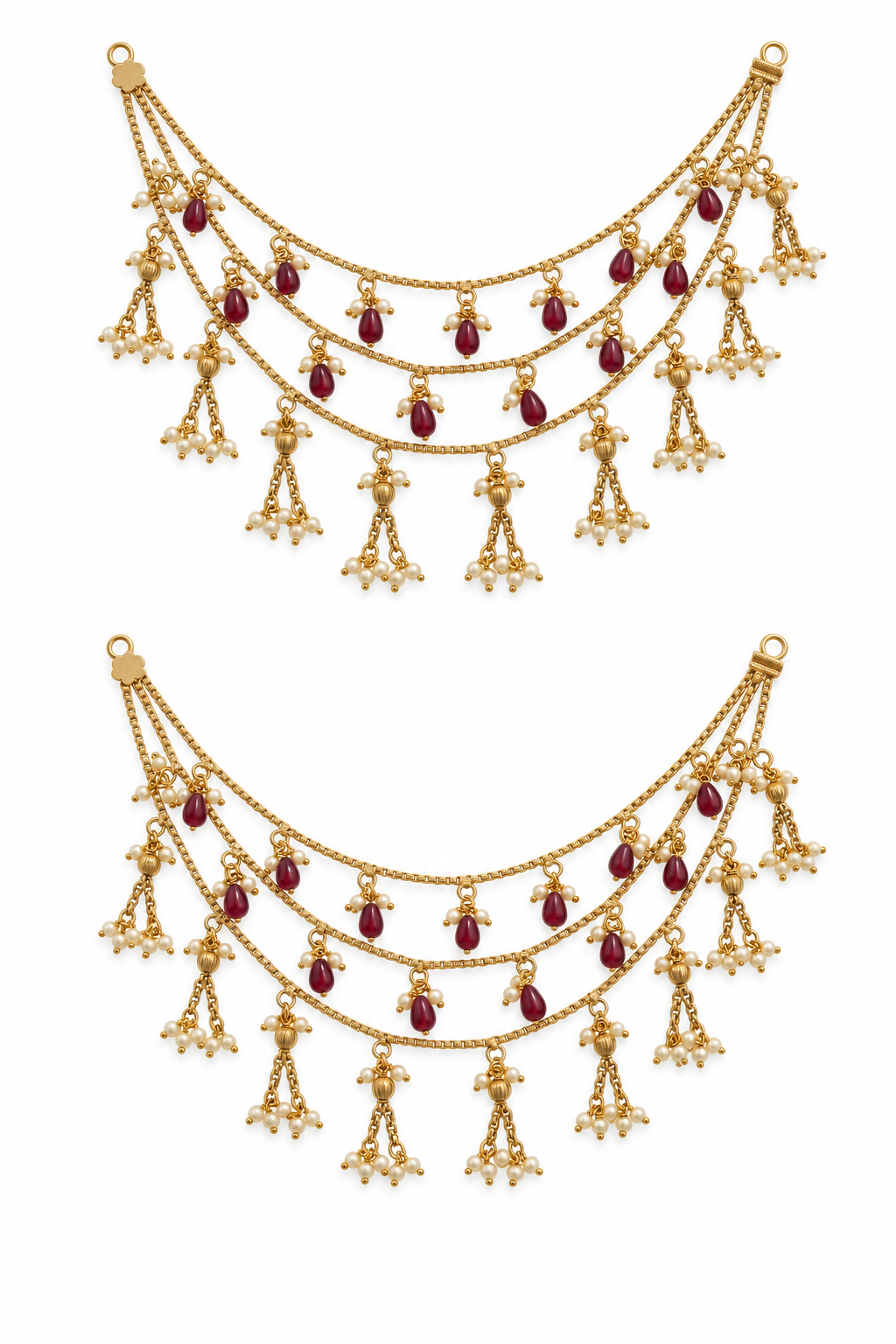 Itrani Chandrika Pearl Drop Ear Chains (Pair)