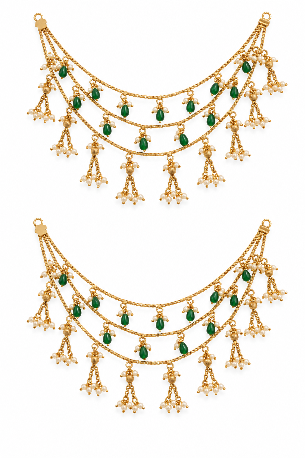 Itrani Chandrika Pearl Drop Ear Chains (Pair)