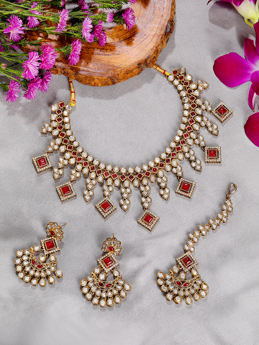 Itrani Ruby Radiance Reverse AD Stone Bridal Set