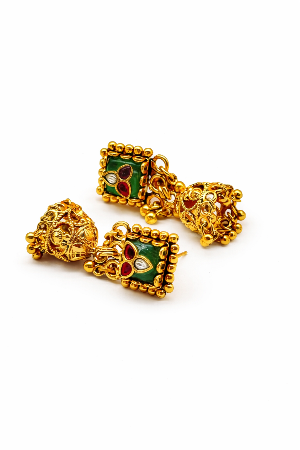 Itrani Heritage Peacock Temple Rajwadi Necklace Set