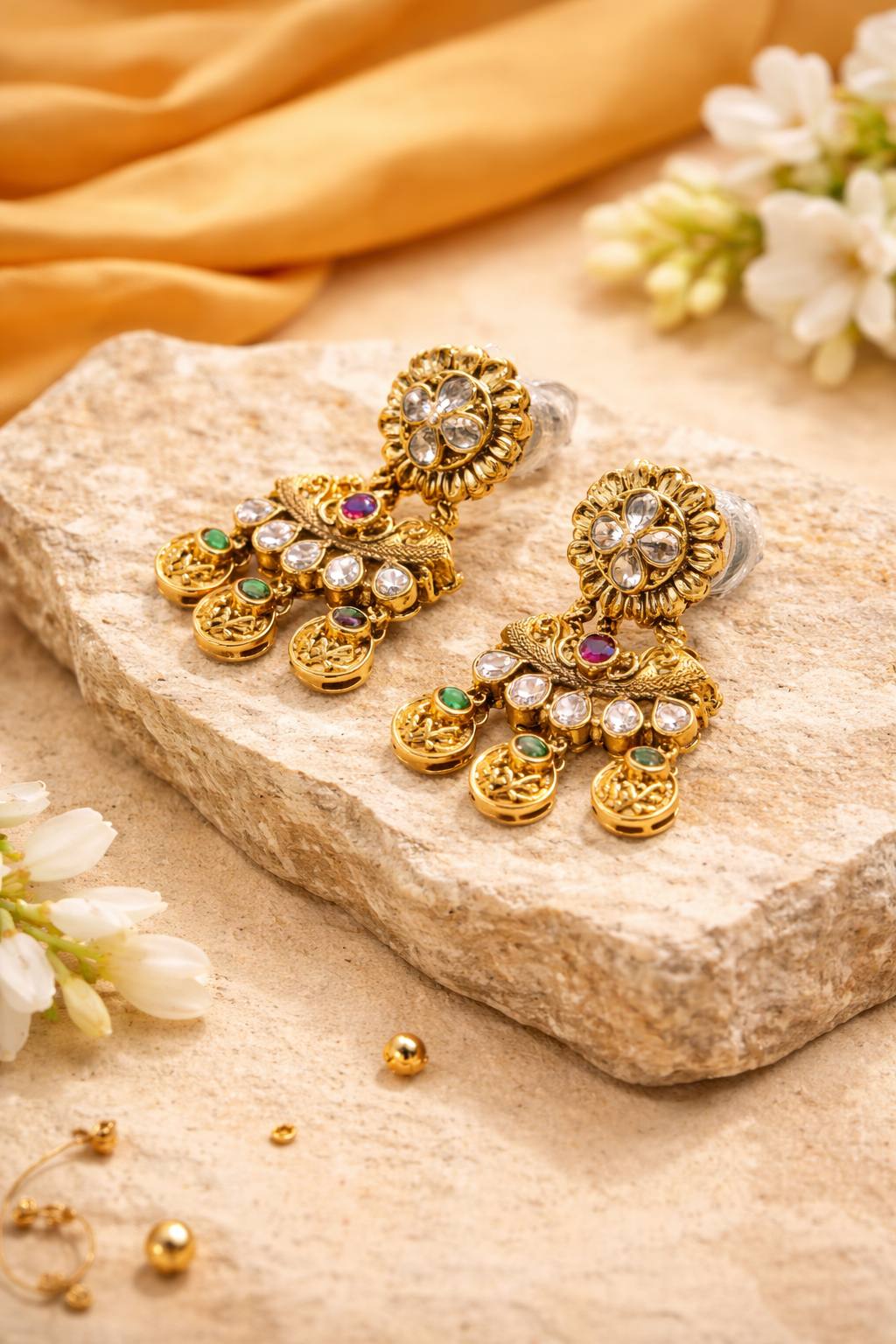 Itrani Traditional Rajwadi Mini Bridal Necklace Set