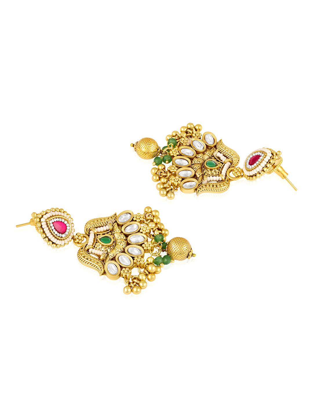 Itrani Royal Gold Heritage Temple style Long Necklace Set