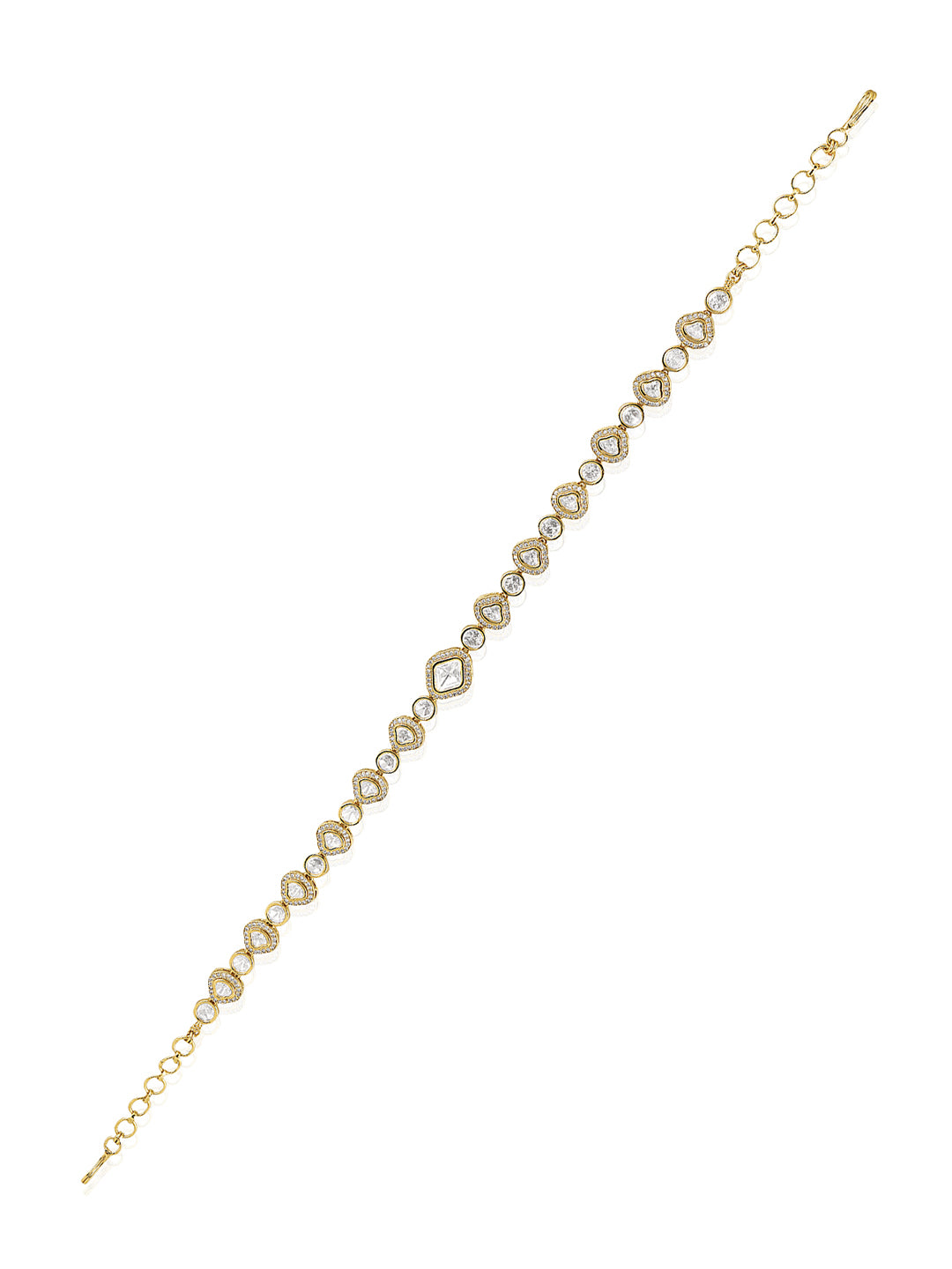 Itrani Royal Gleam Clear Polki setting  Stone Sheesh Patti