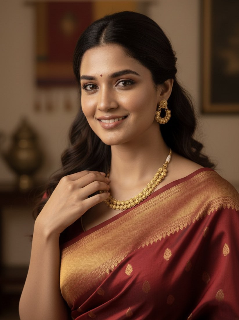 Itrani Mahalaxmi Heritage Classic Antique Coin Temple Brass Necklace Set – Traditional Bridal & Festive Jewellery