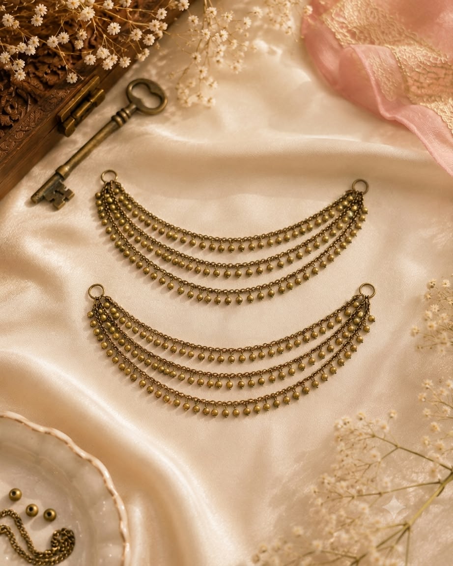 Itrani Leher Three-Layer Ear Chain