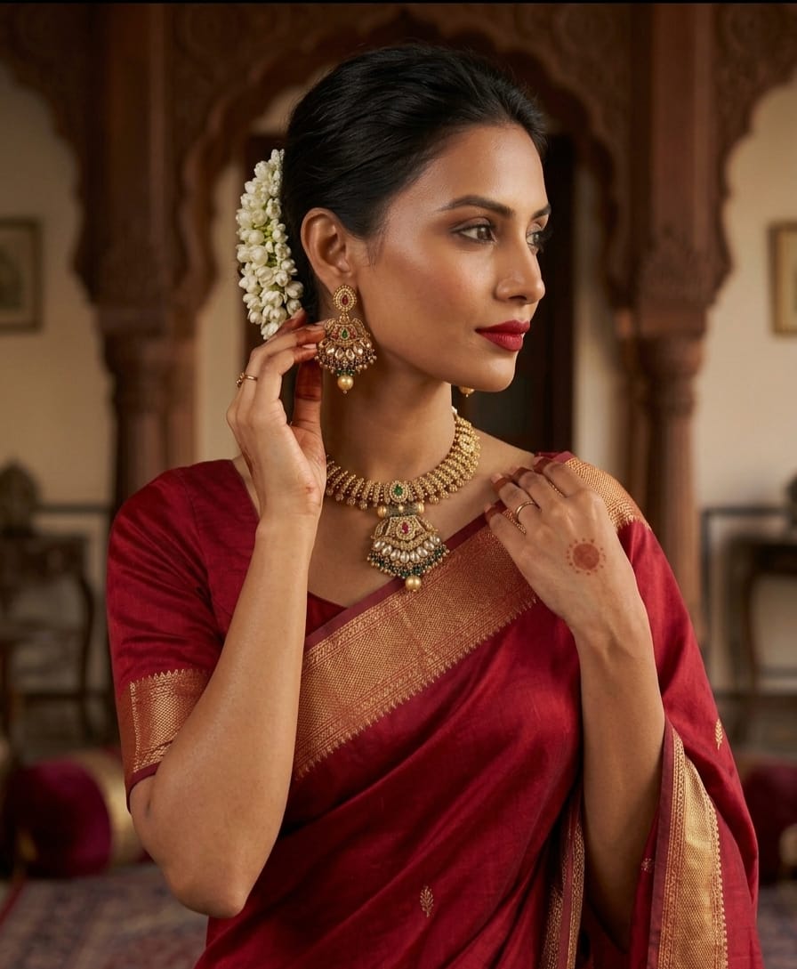 Itrani Temple Antique Heritage Pendant Style Necklace Set