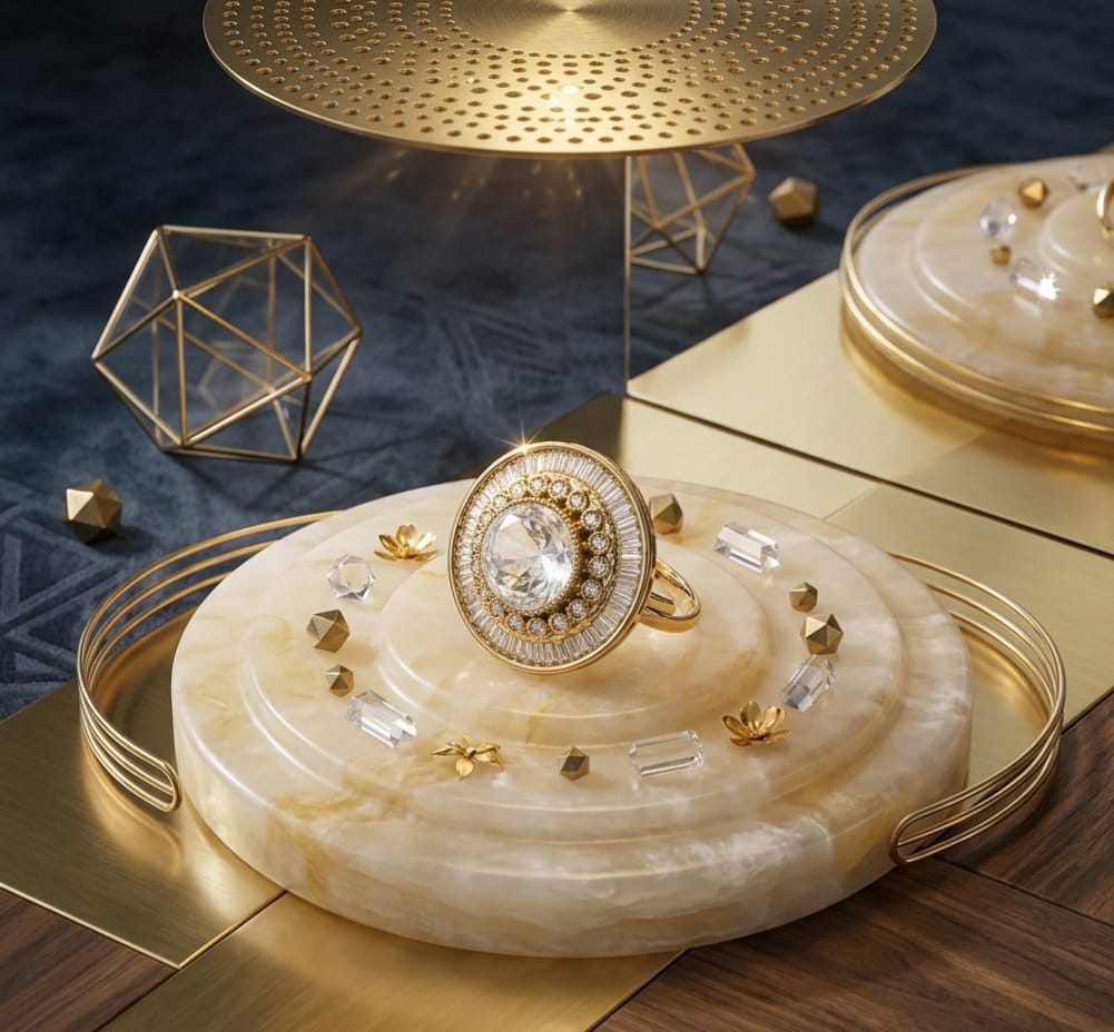 Itrani Bugette Zircon Stone Coctail Statement Ring