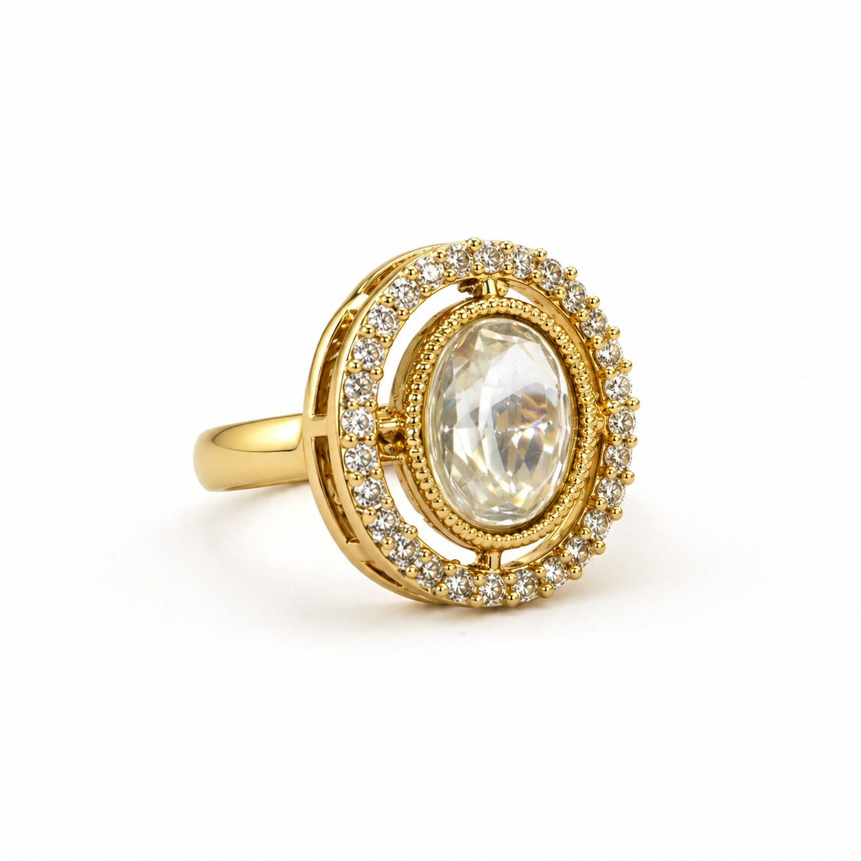 Itrani Elegant,Daily Wear Pastel  Stone Statement Rings