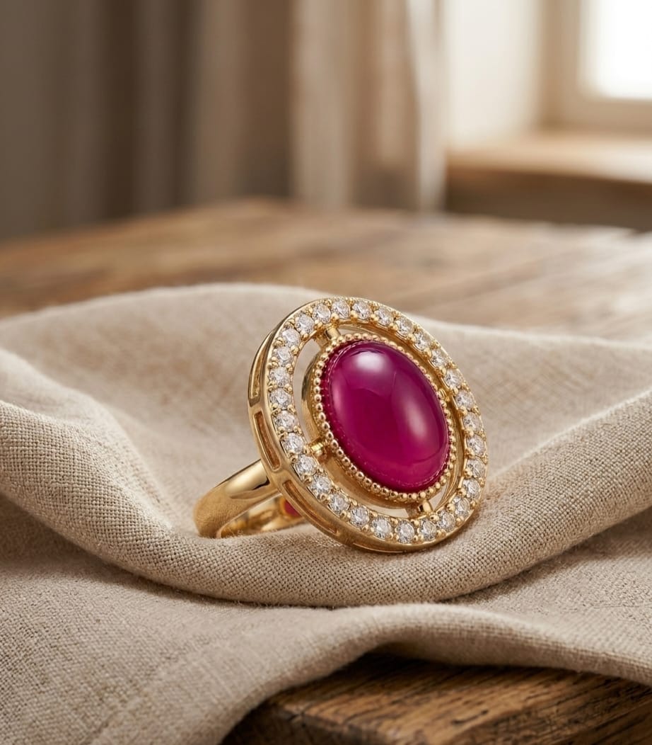 Itrani Elegant,Daily Wear Pastel  Stone Statement Rings