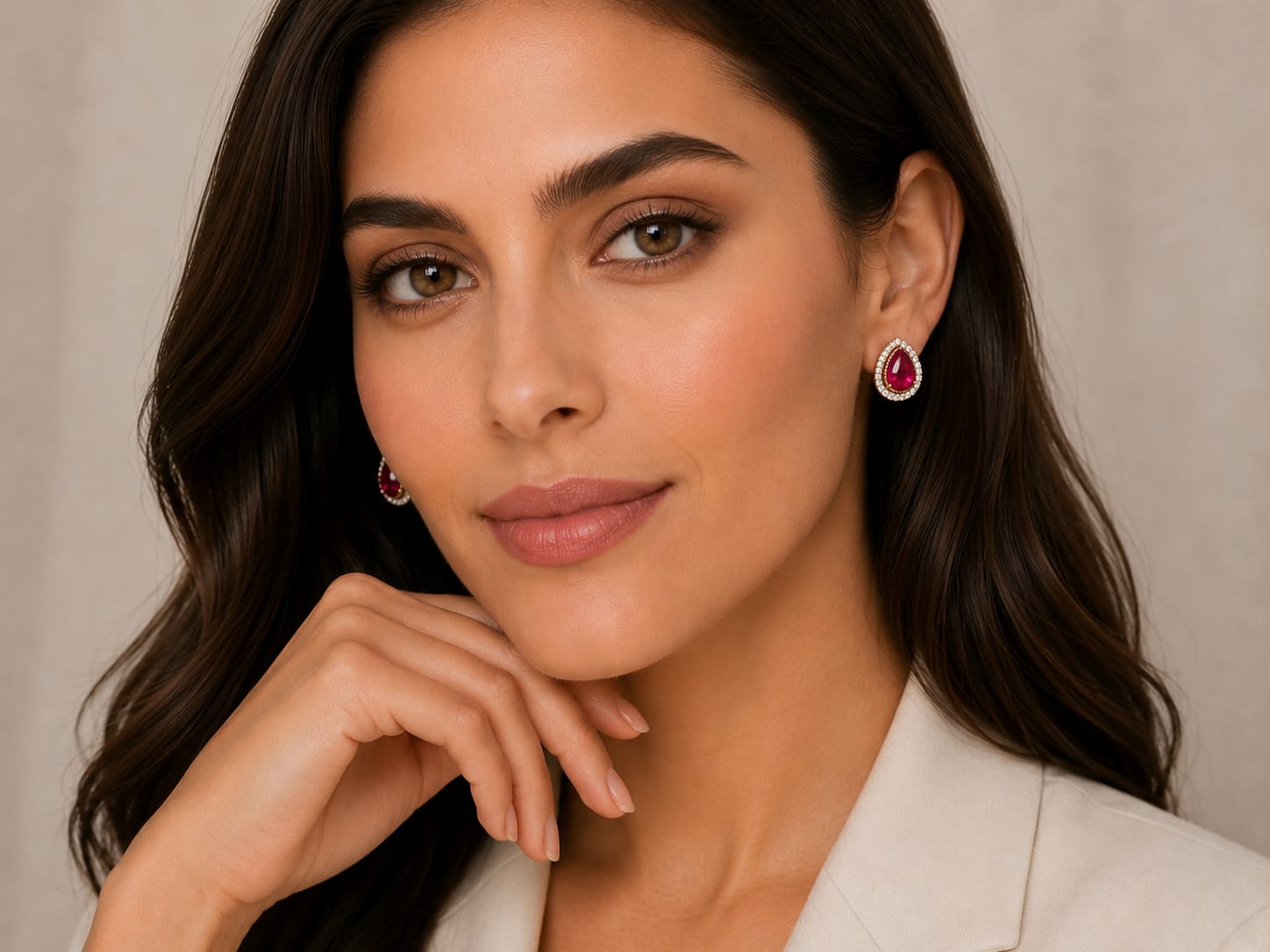 Itrani Grace Teardrop Crystal Studs