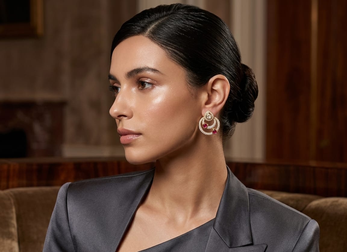 Itrani Luxe Orbit Anti-Tarnish Brass Earrings