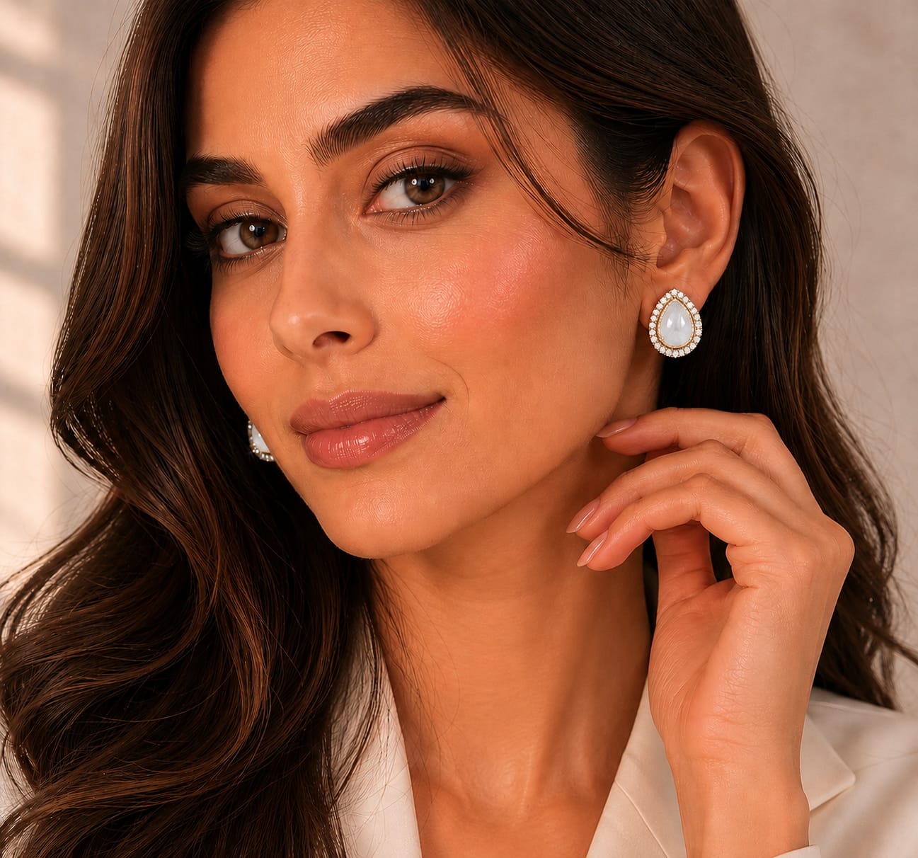 Itrani Grace Teardrop Crystal Studs